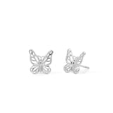 Boma Jewelry Delicate Outline Monarch Butterfly Earring Studs