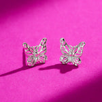 Boma Jewelry Delicate Outline Monarch Butterfly Earring Studs