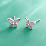 Boma Jewelry Dainty Pink Shell Butterfly Studs