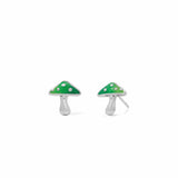 Boma Jewelry Green Aura Mushroom Studs