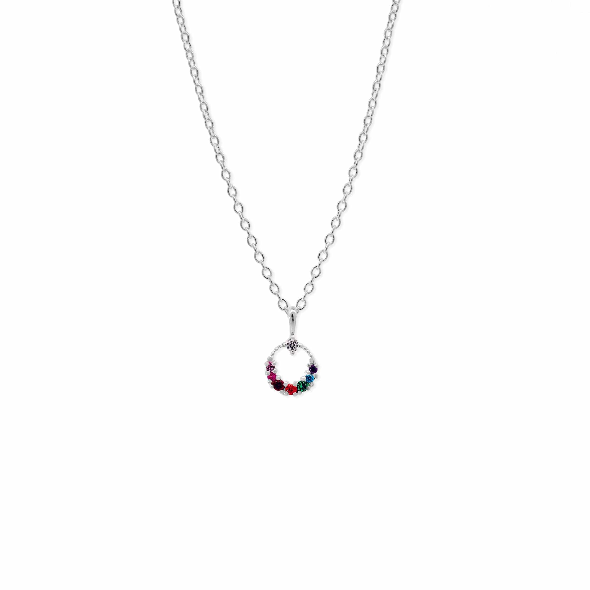 Boma Jewelry Rainbow Multi-Color Pendant Necklace