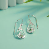 Boma Jewelry Teardrop Outline Gemstone Dangle Earring With Stone