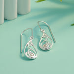 Boma Jewelry Teardrop Outline Gemstone Dangle Earring With Stone