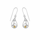 Boma Jewelry Teardrop Outline Gemstone Dangle Earring With Stone