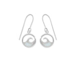 Boma Jewelry Outline Ocean Wave Earrings with Stone