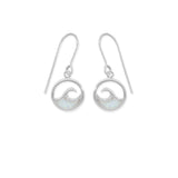 Boma Jewelry Outline Ocean Wave Earrings with Stone