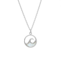 Boma Jewelry Outline Ocean Wave Necklace with Stone