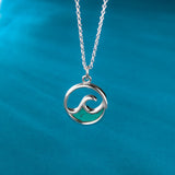 Boma Jewelry Outline Ocean Wave Necklace with Stone