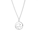 Boma Jewelry Double Wave Open Circle Pendant Necklace