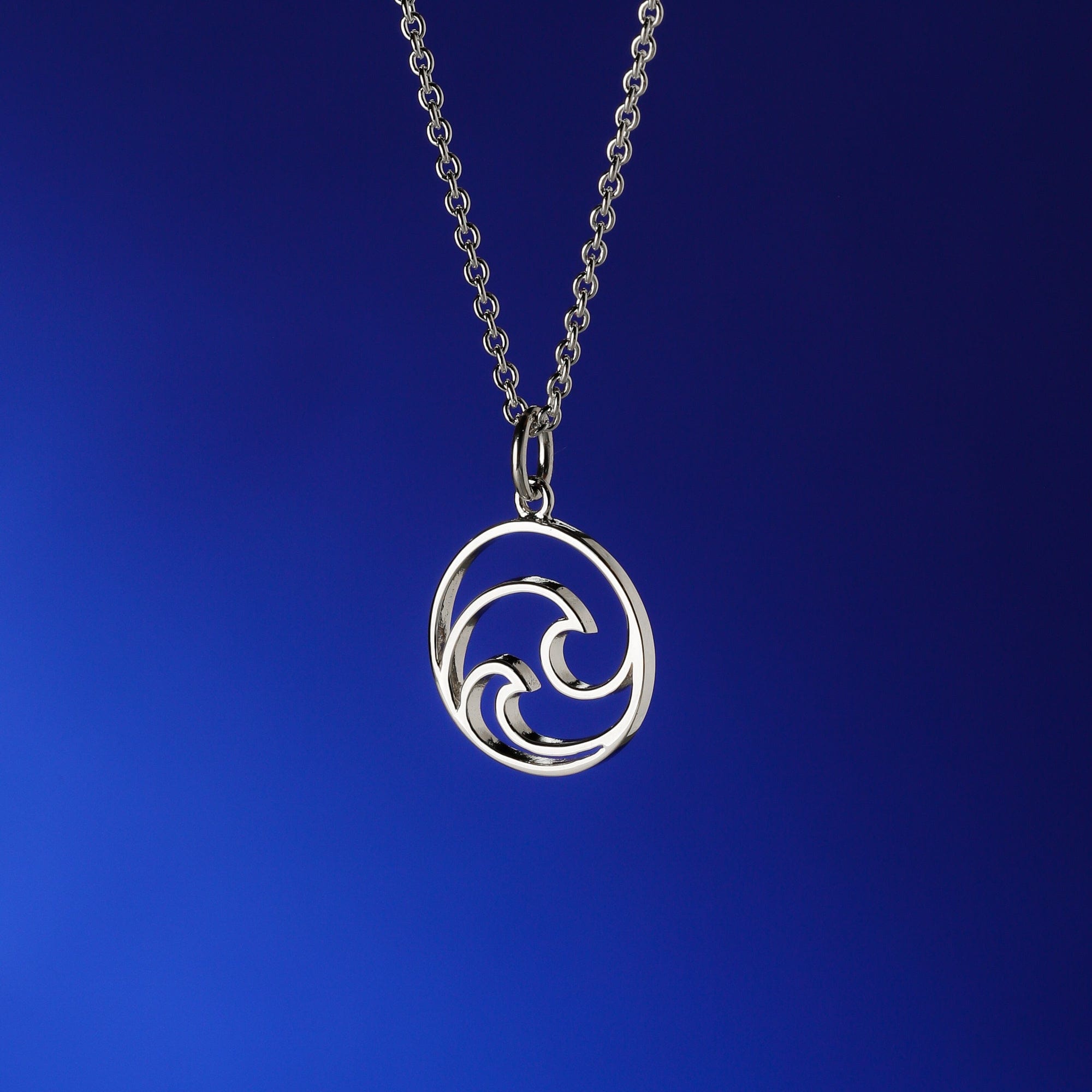 Boma Jewelry Double Wave Open Circle Pendant Necklace