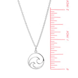 Boma Jewelry Double Wave Open Circle Pendant Necklace