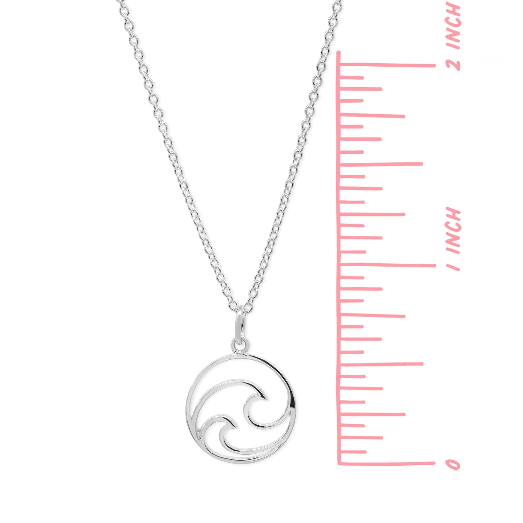 Boma Jewelry Double Wave Open Circle Pendant Necklace