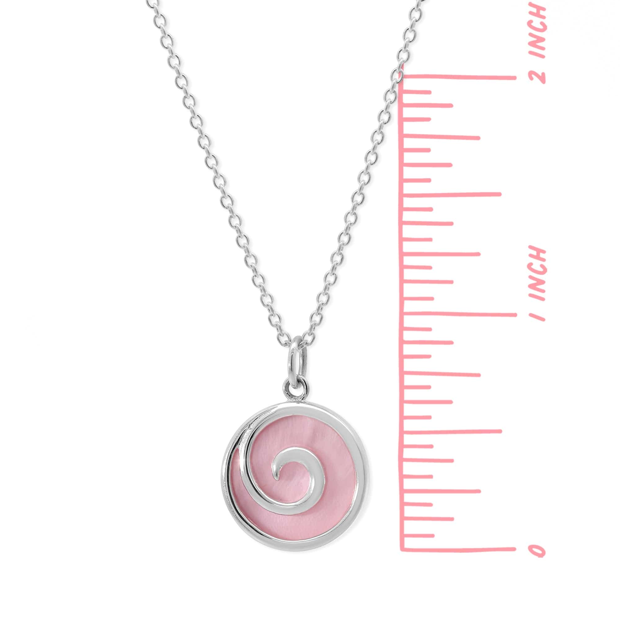 Boma Jewelry Maori Spiral Necklace with Stone