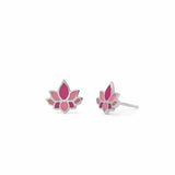 Boma Jewelry Pink Lotus Flower Earring Studs