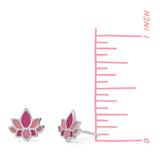 Boma Jewelry Pink Lotus Flower Earring Studs