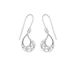 Boma Jewelry Teardrop Filigree Curly Leaf Dangle Earrings