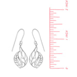 Boma Jewelry Delicate Leaf Outline Dangle Earrings