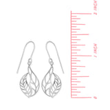 Boma Jewelry Delicate Leaf Outline Dangle Earrings