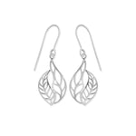 Boma Jewelry Delicate Leaf Outline Dangle Earrings