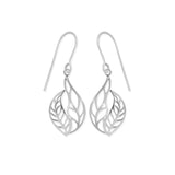 Boma Jewelry Delicate Leaf Outline Dangle Earrings