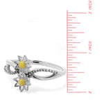 Boma Jewelry Intertwined Twin Golden Bloom Sunflower Ring