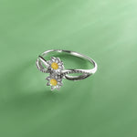 Boma Jewelry Intertwined Twin Golden Bloom Sunflower Ring