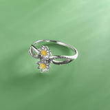 Boma Jewelry Intertwined Twin Golden Bloom Sunflower Ring