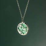 Boma Jewelry Daisy Flower Pendant with Sliding Green Mother of Pearl Stone Pendant Necklace