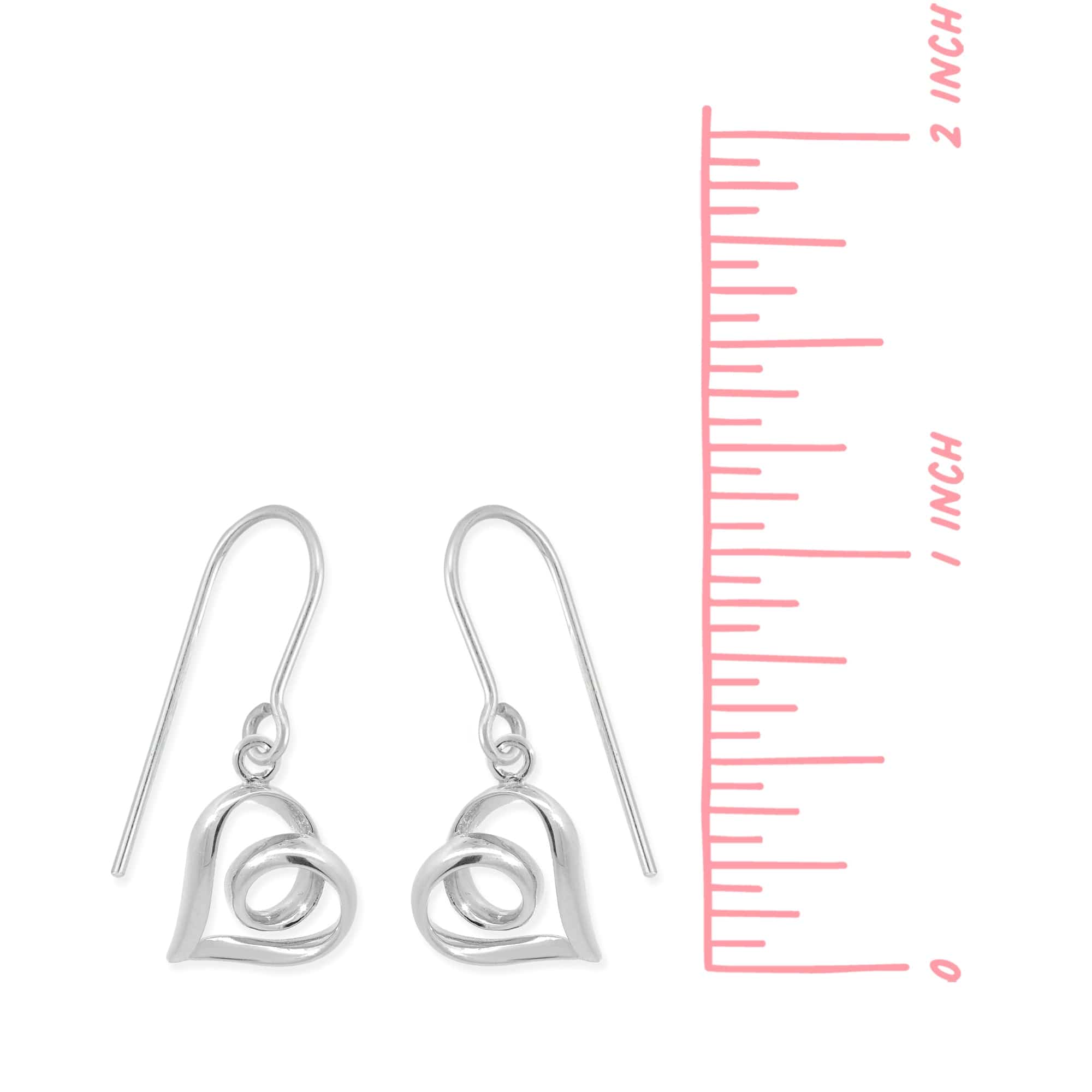 Boma Jewelry Infinite Loop Heart Dangle Earrings