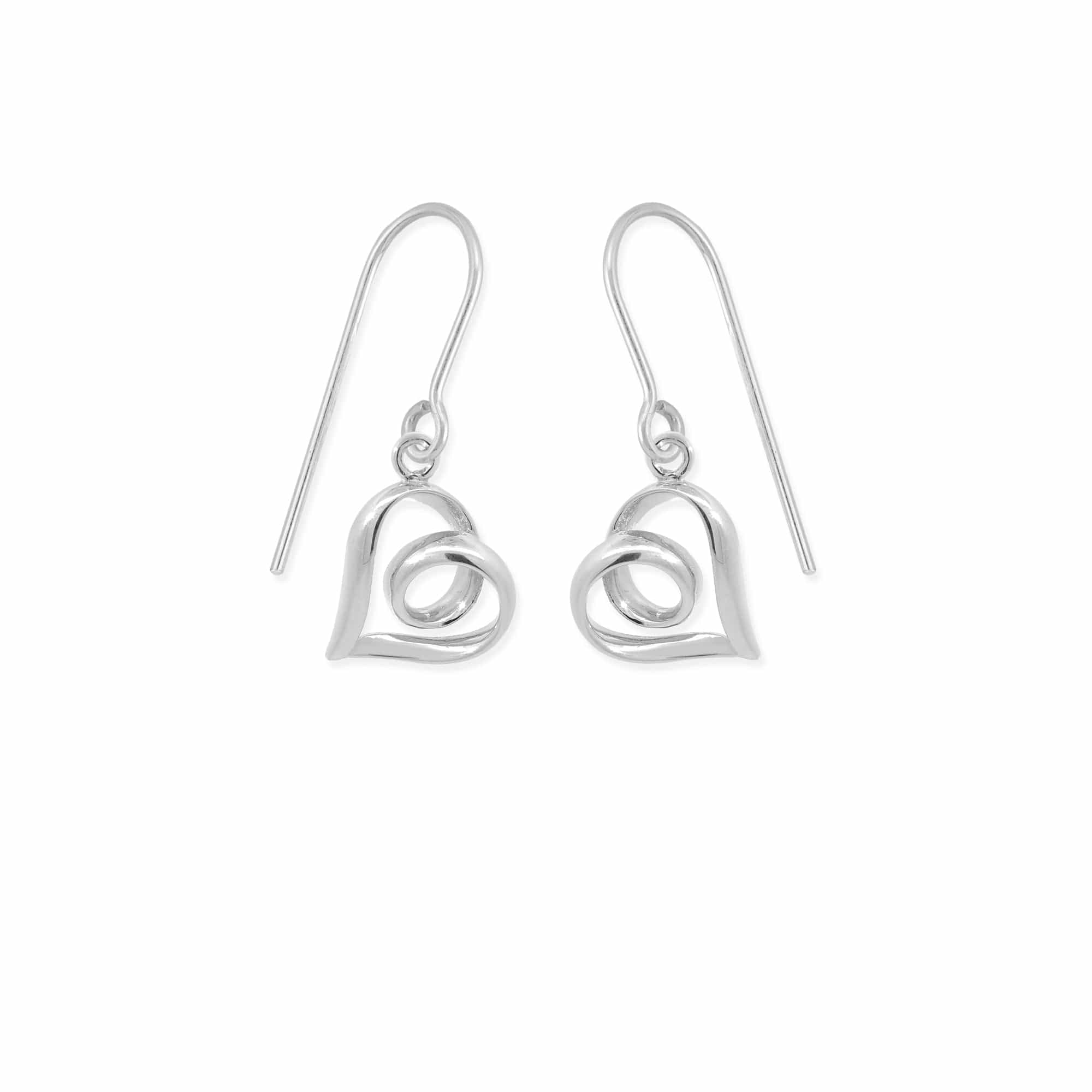 Boma Jewelry Infinite Loop Heart Dangle Earrings