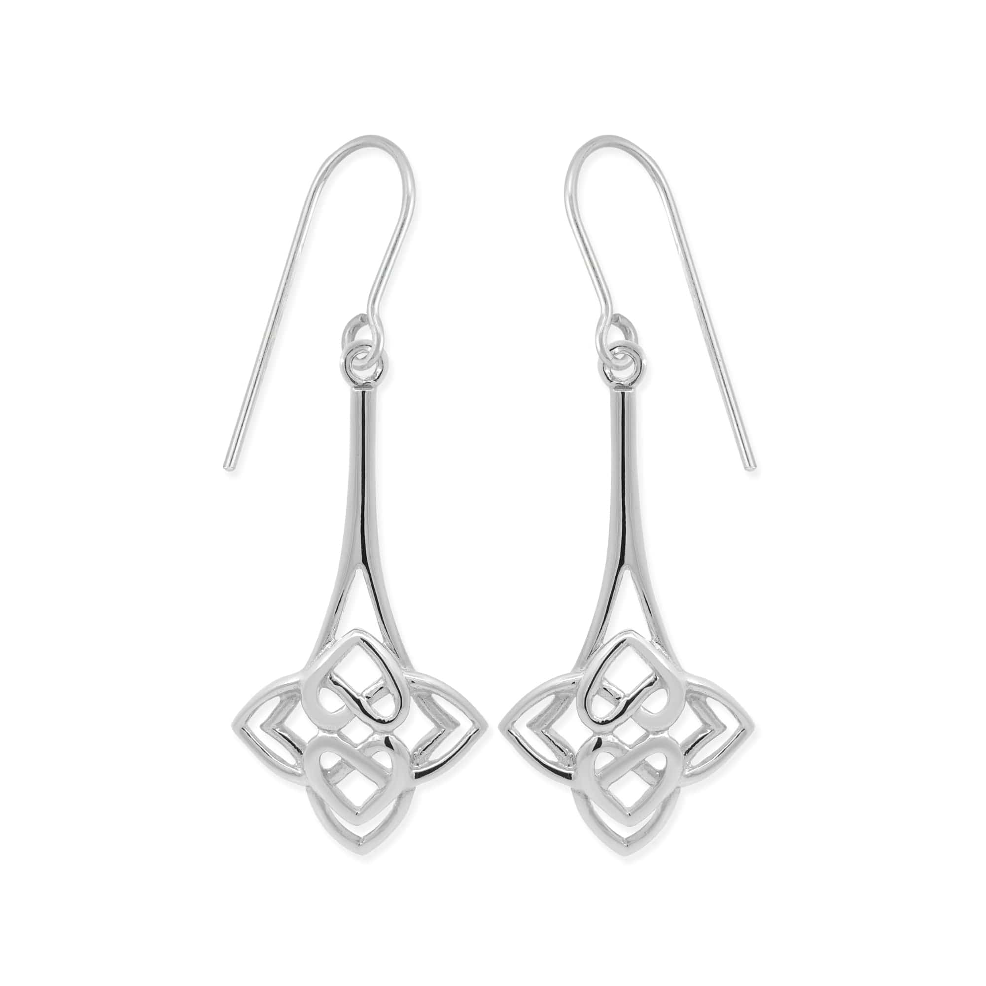 Boma Jewelry Heart-Shaped Celtic Knot Dangle Earrings