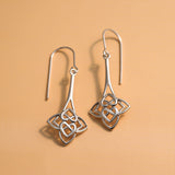 Boma Jewelry Heart-Shaped Celtic Knot Dangle Earrings