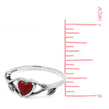 Boma Jewelry Heart Vine Ring With Stone