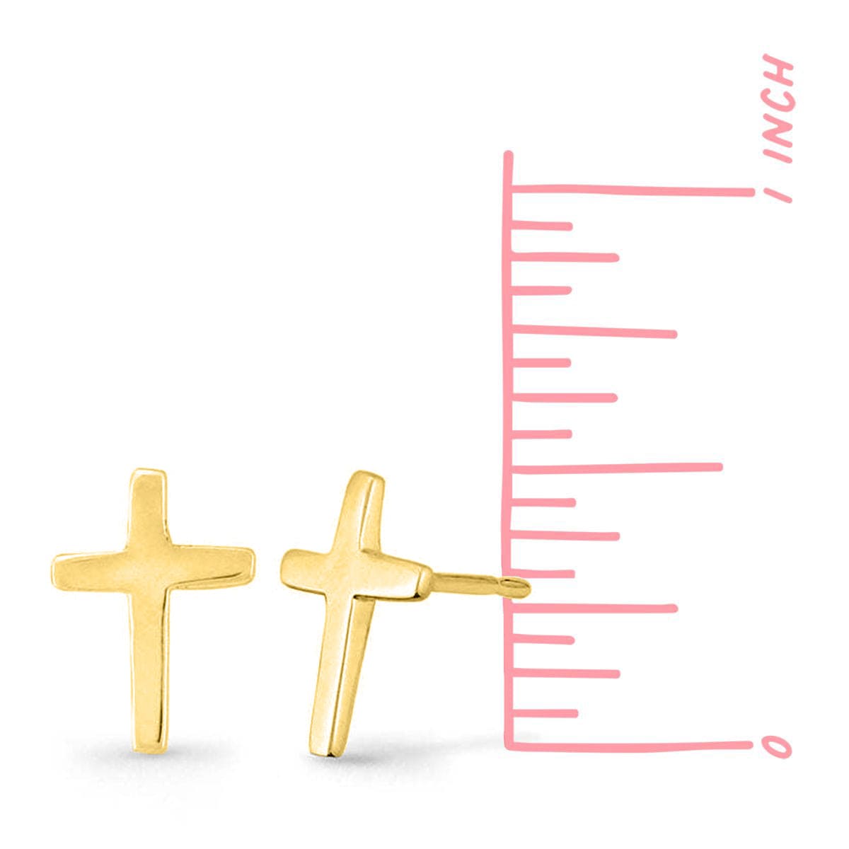 Boma Jewelry Minimal Cross Studs