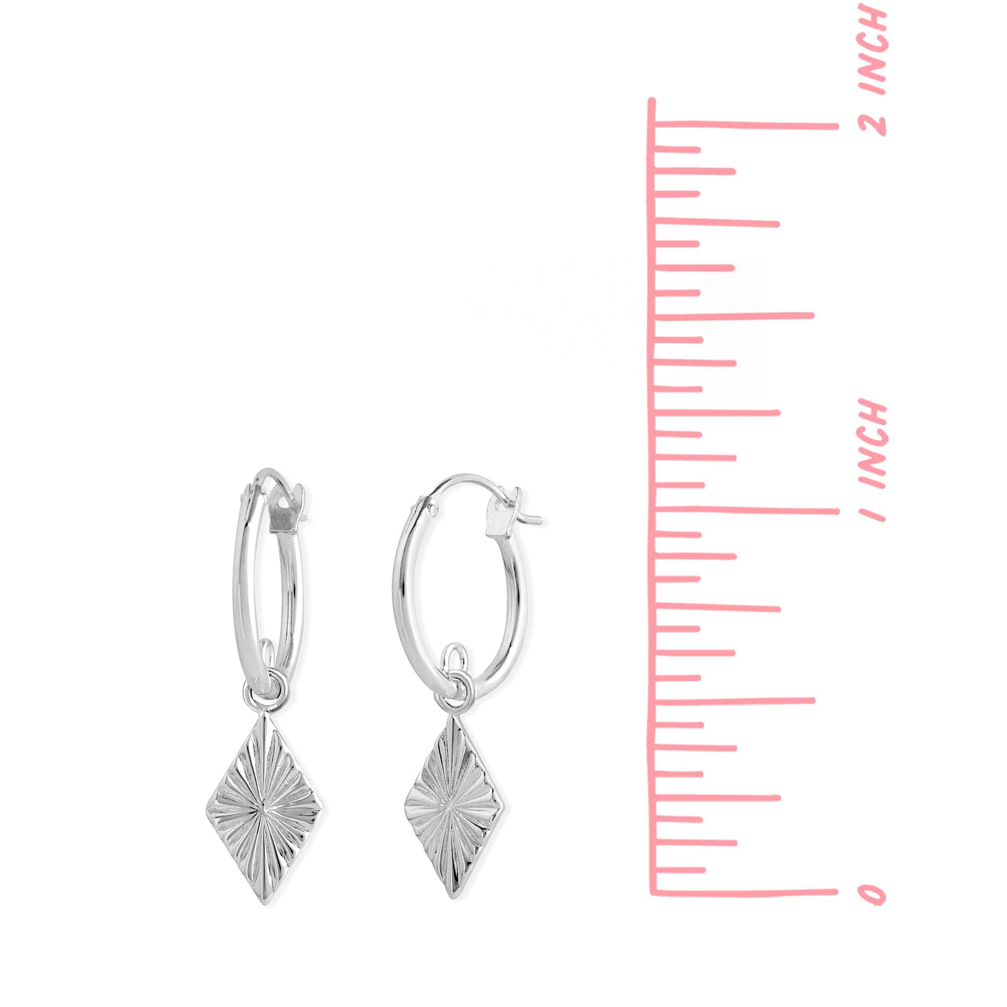 Boma Jewelry Earrings Ava Rhombus Shaped Hoops