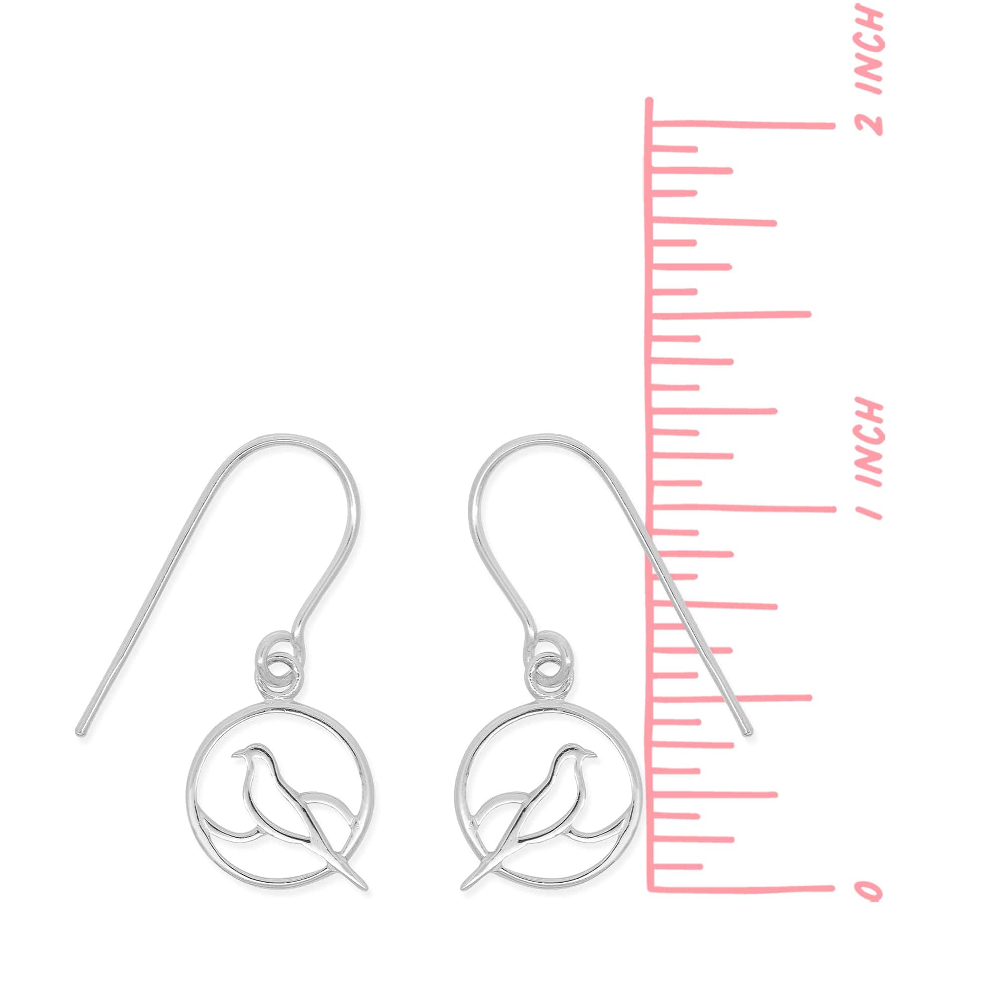 Boma Jewelry Earrings Bird Cutout with Circle Drop Earrings