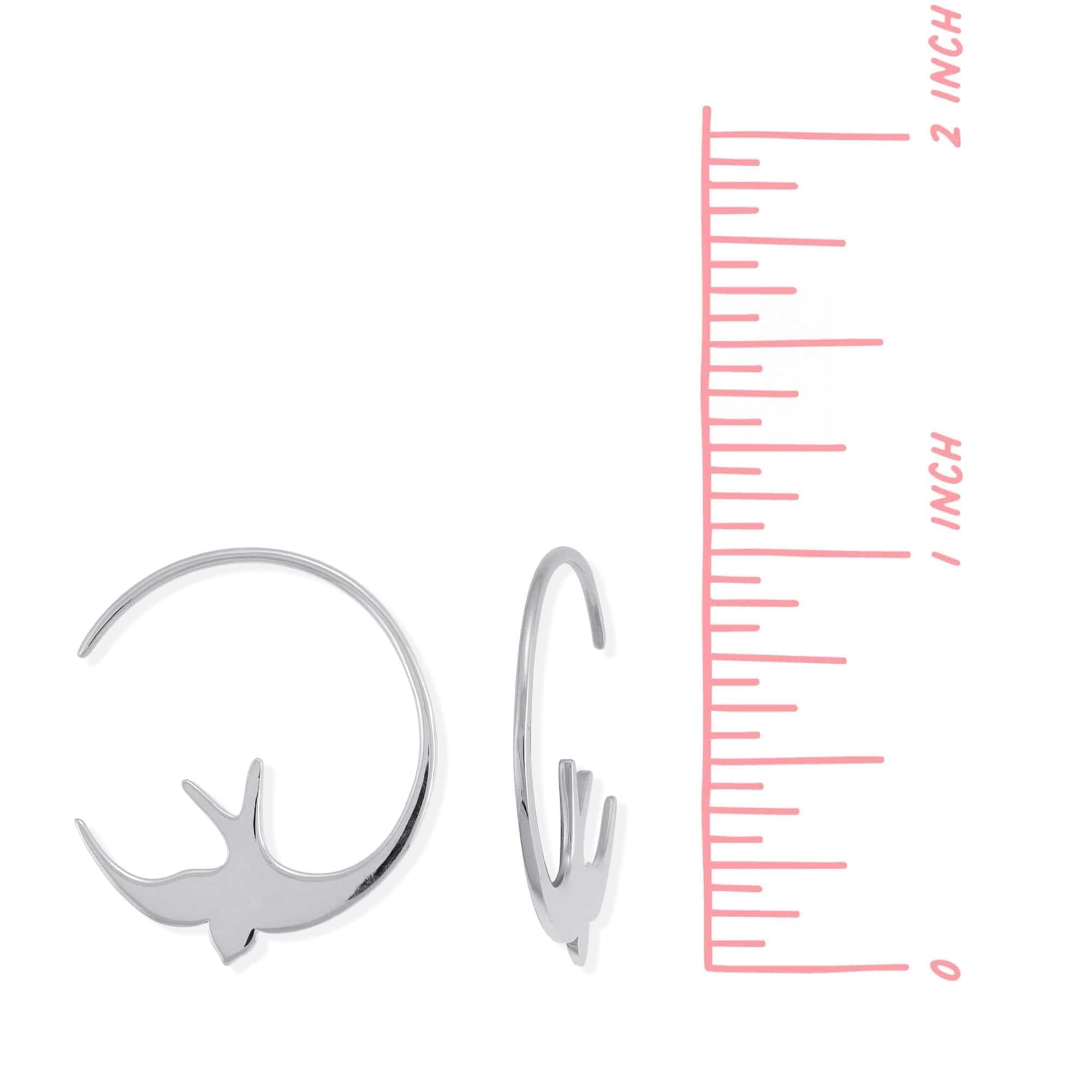 Boma Jewelry Earrings Bird Pull Through Hoops