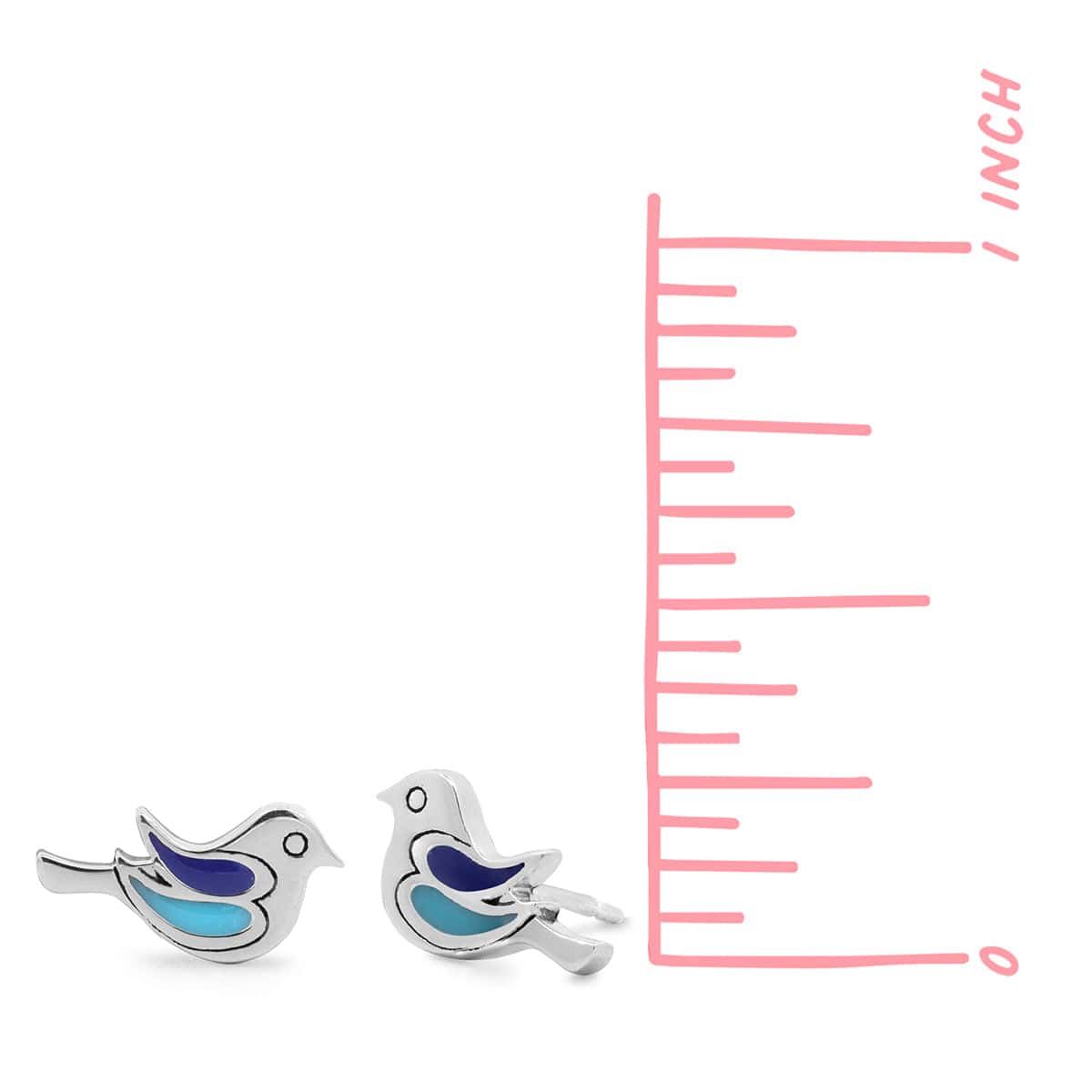 Boma Jewelry Earrings Bird Stud Earrings with Stone