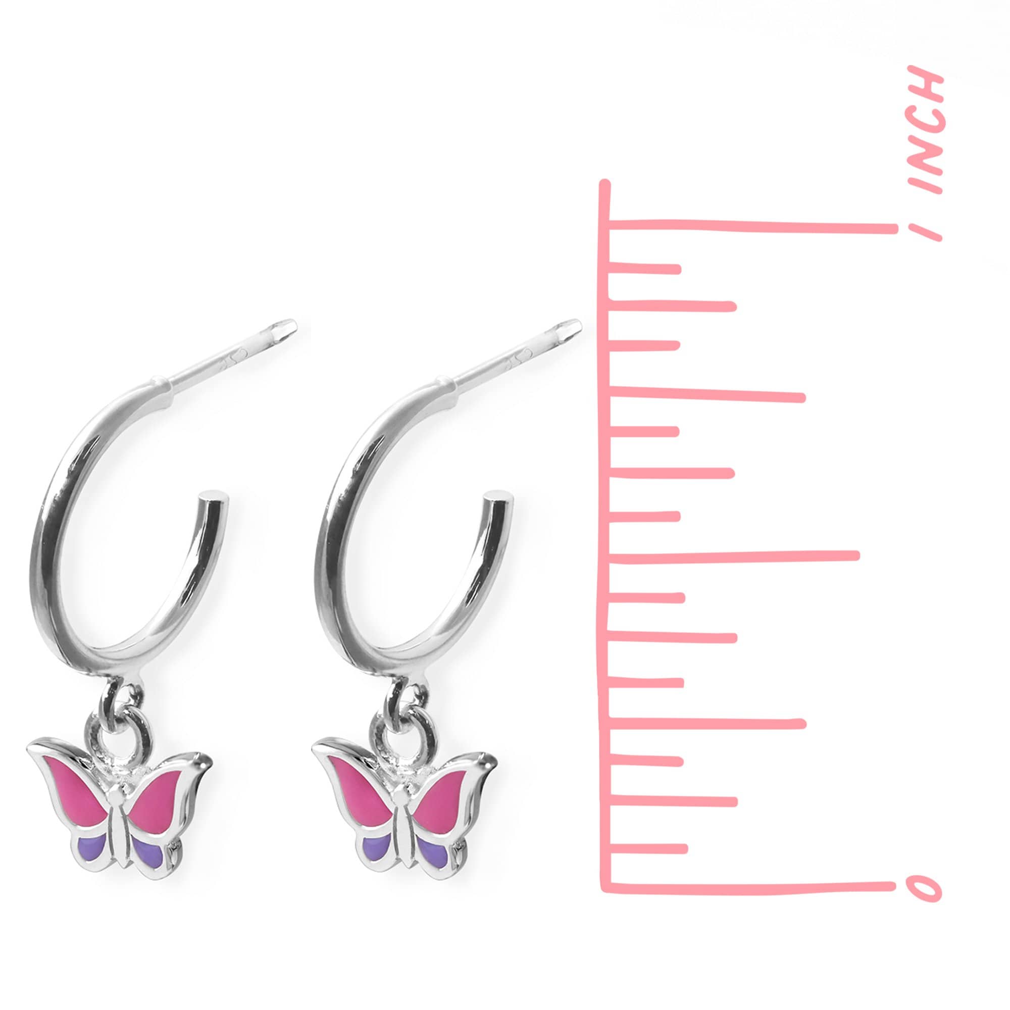 Boma Jewelry Earrings Butterfly Hoops