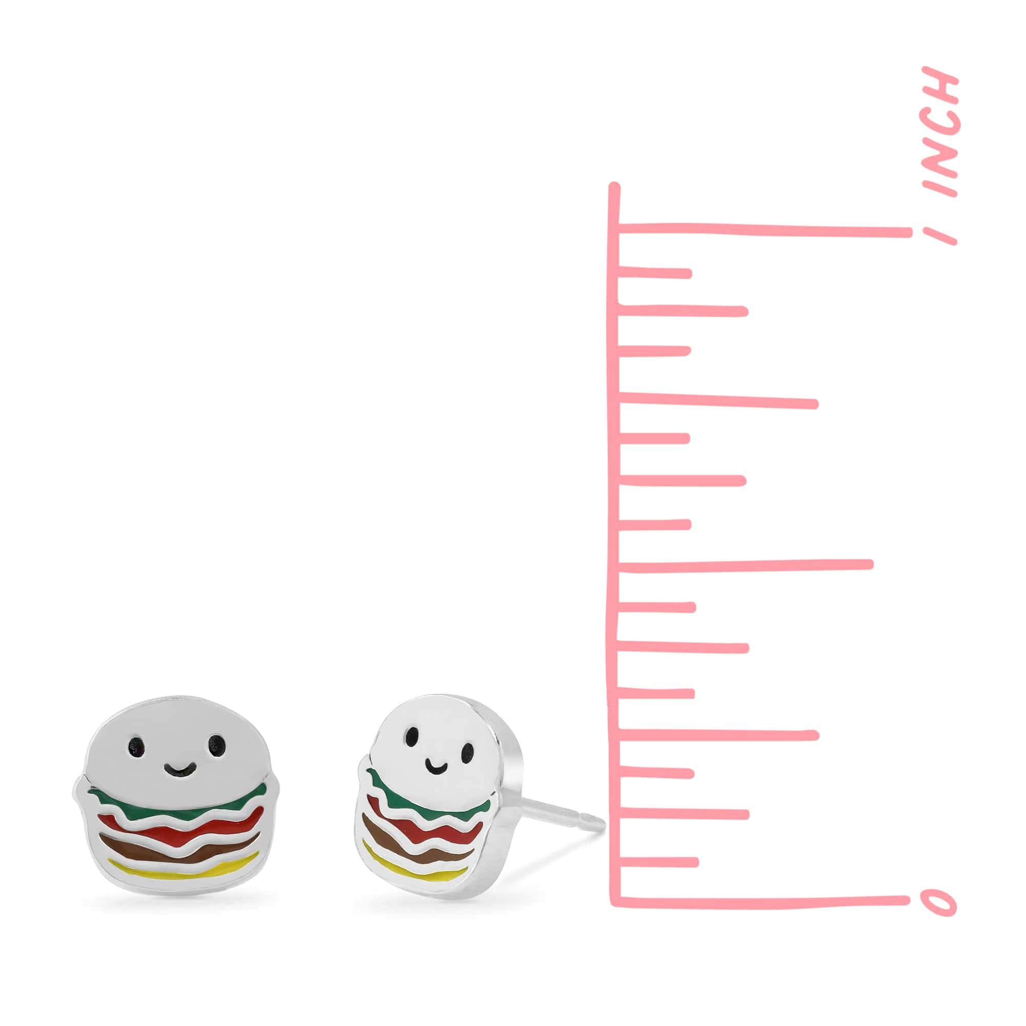 Boma Jewelry Earrings Happy Hamburger Studs