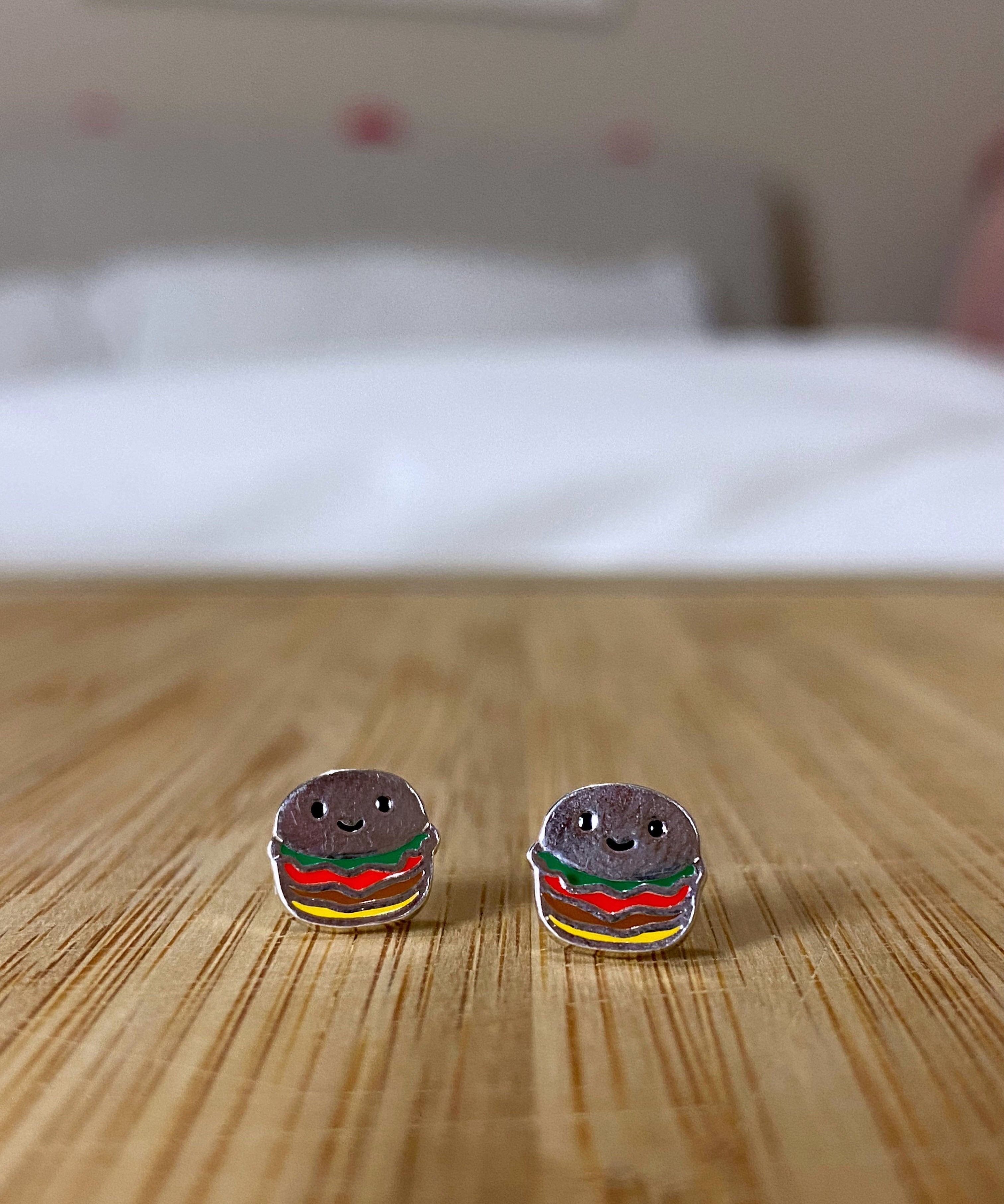 Boma Jewelry Earrings Happy Hamburger Studs