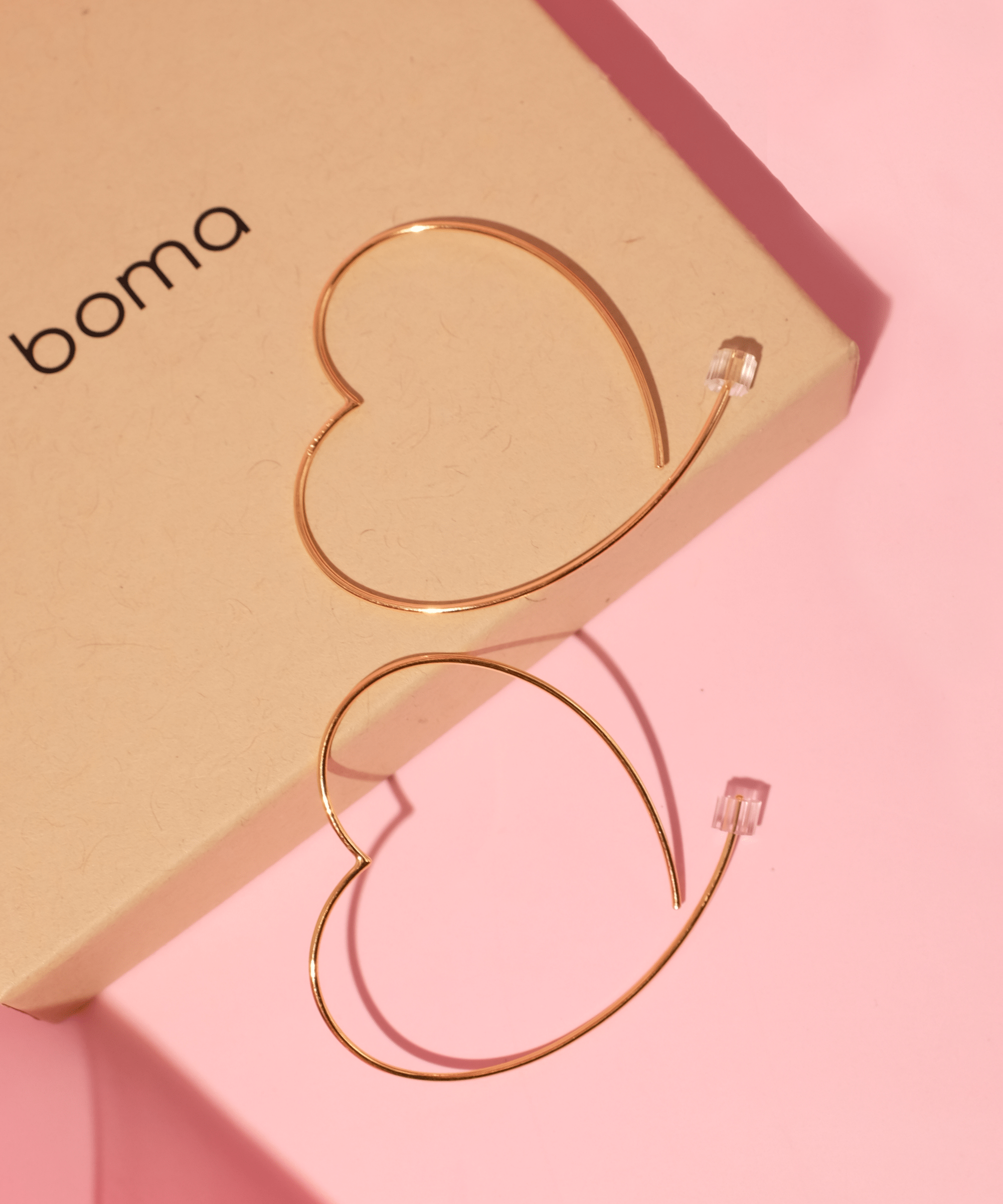 Boma Jewelry Earrings Heart Pull Through Hoops