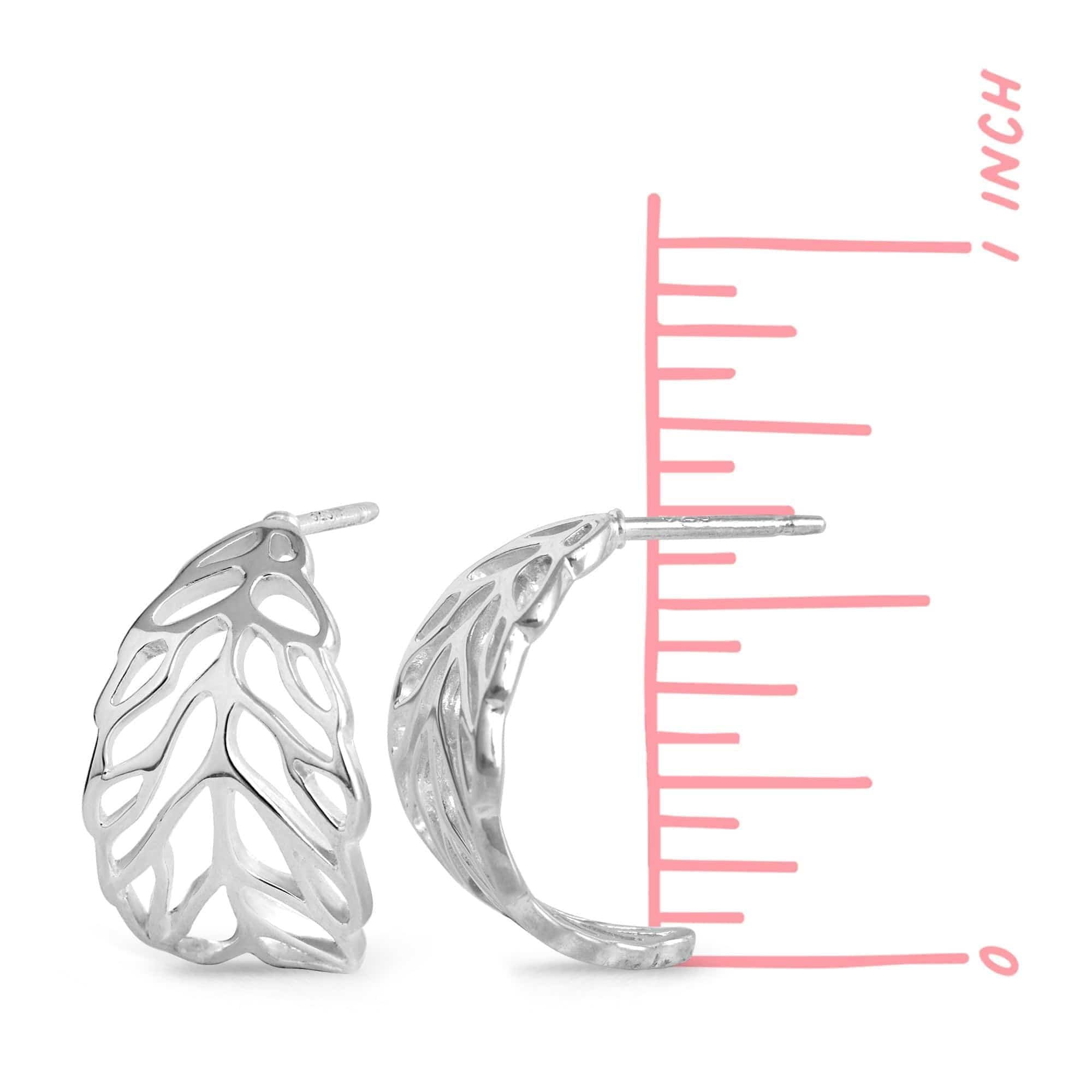 Boma Jewelry Earrings Leaf Cutout Pattern Post