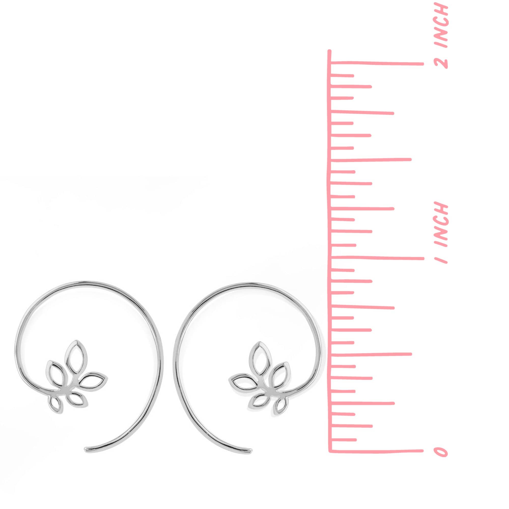 Boma Jewelry Earrings Leaf Pull Through Hoops