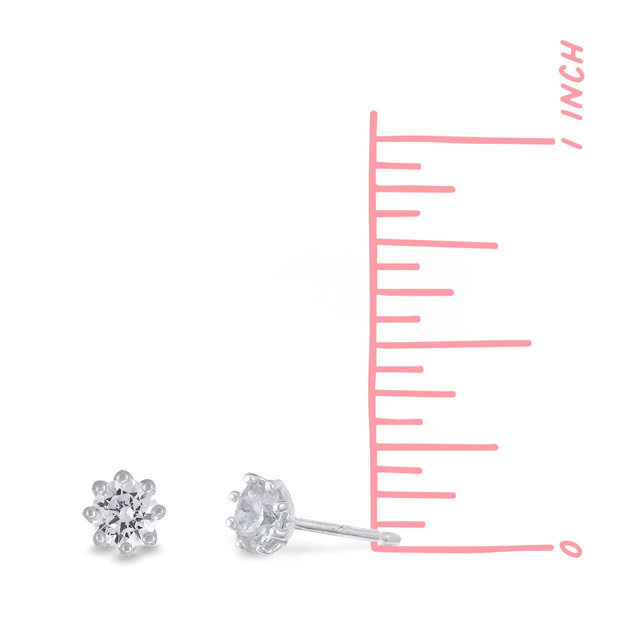 Boma Jewelry Earrings Liv Studs with White Topaz