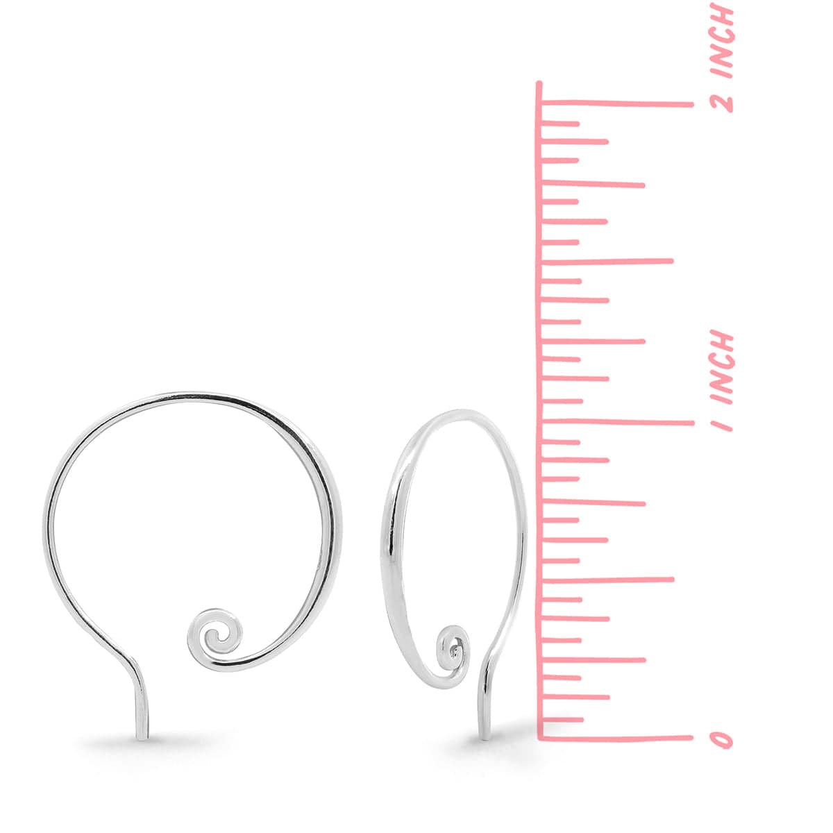 Boma Jewelry Earrings Mini Spiral Pull Through Hoops Earrings