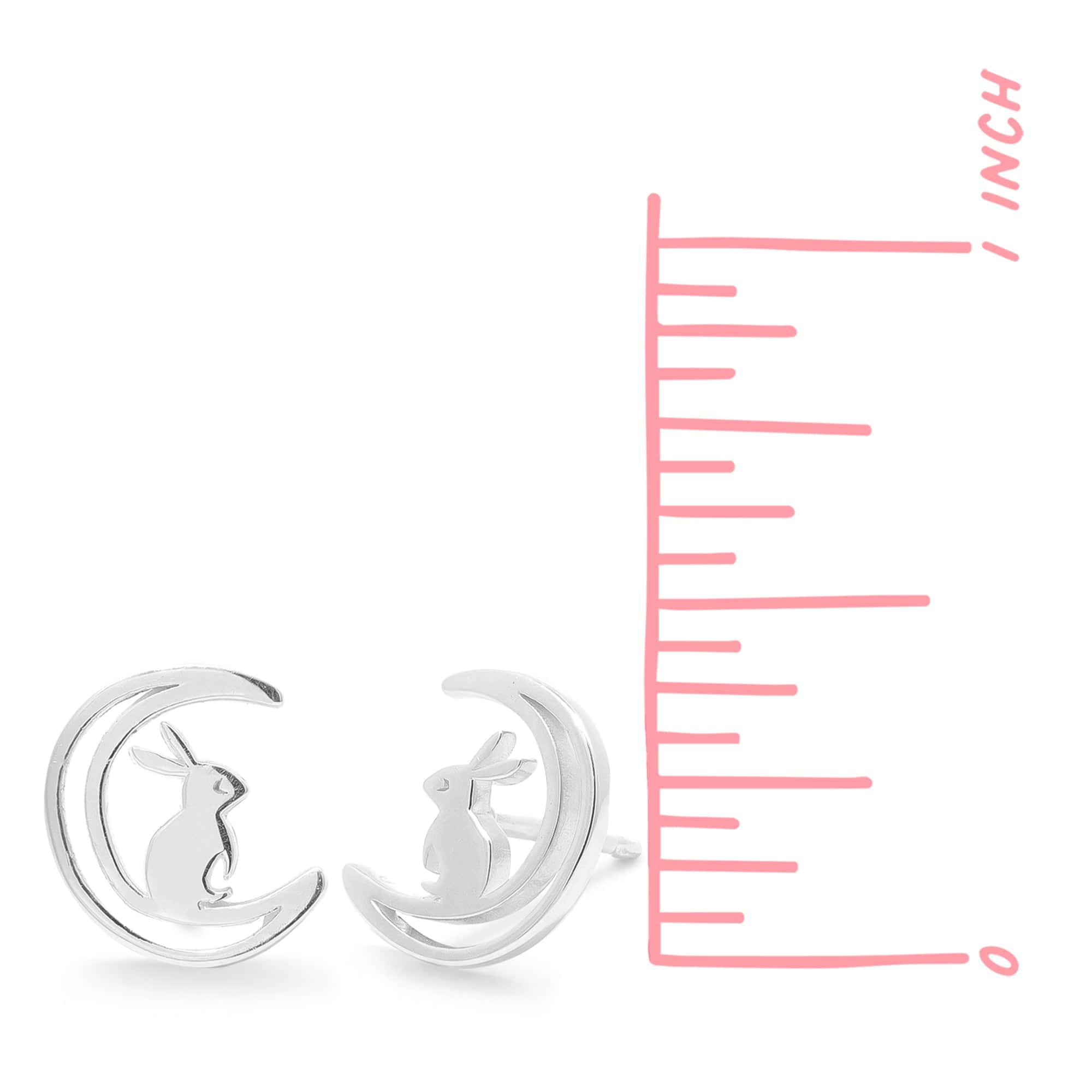 Boma Jewelry Earrings Moon Bunny Stud Earrings