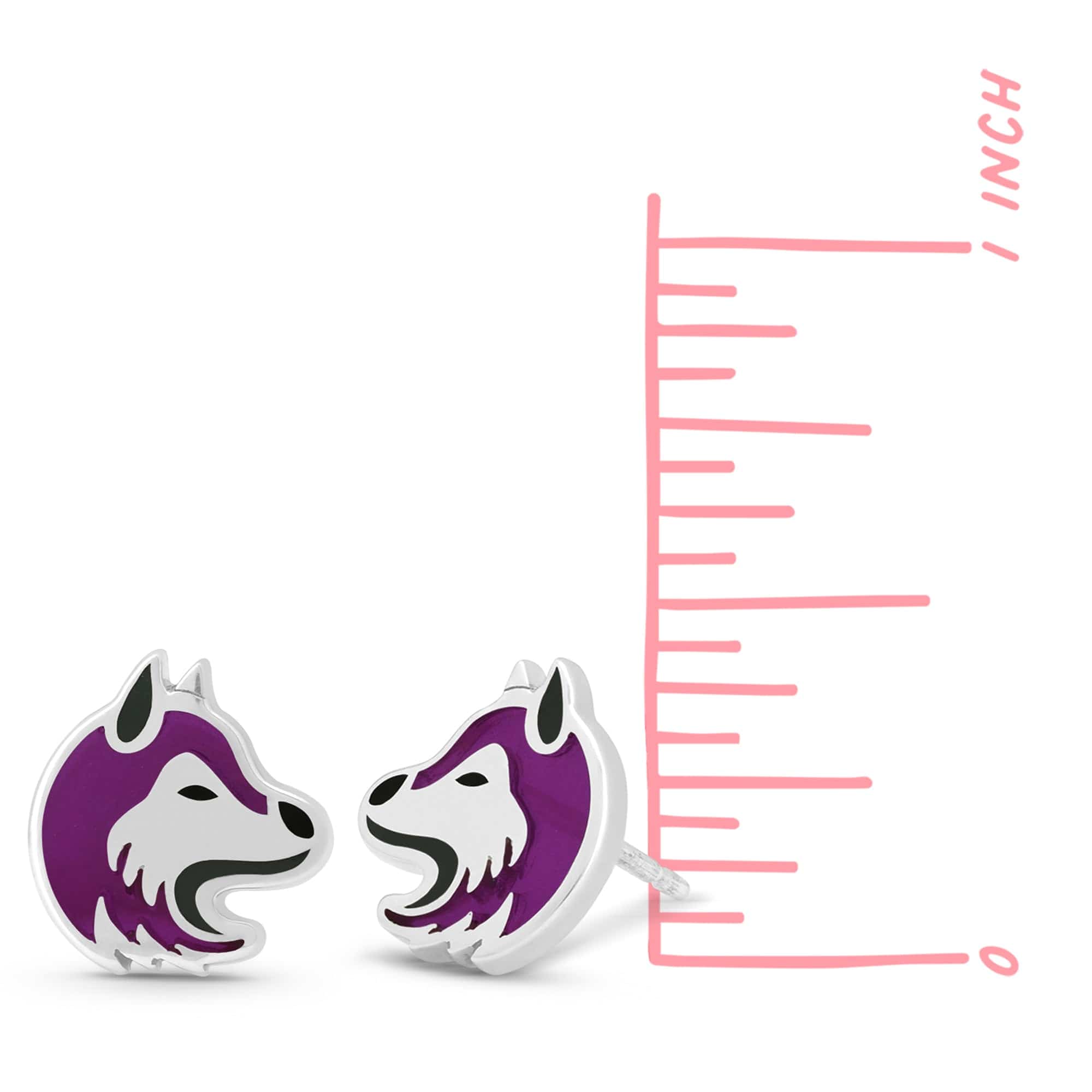 Boma Jewelry Earrings Purple Husky Studs