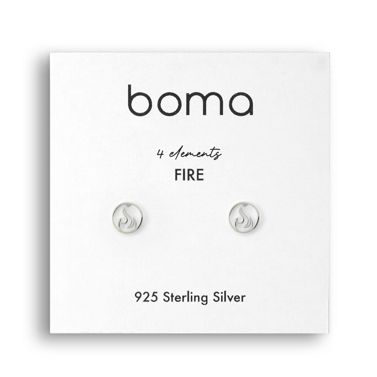 Boma Jewelry Earrings Round Fire Flame Studs