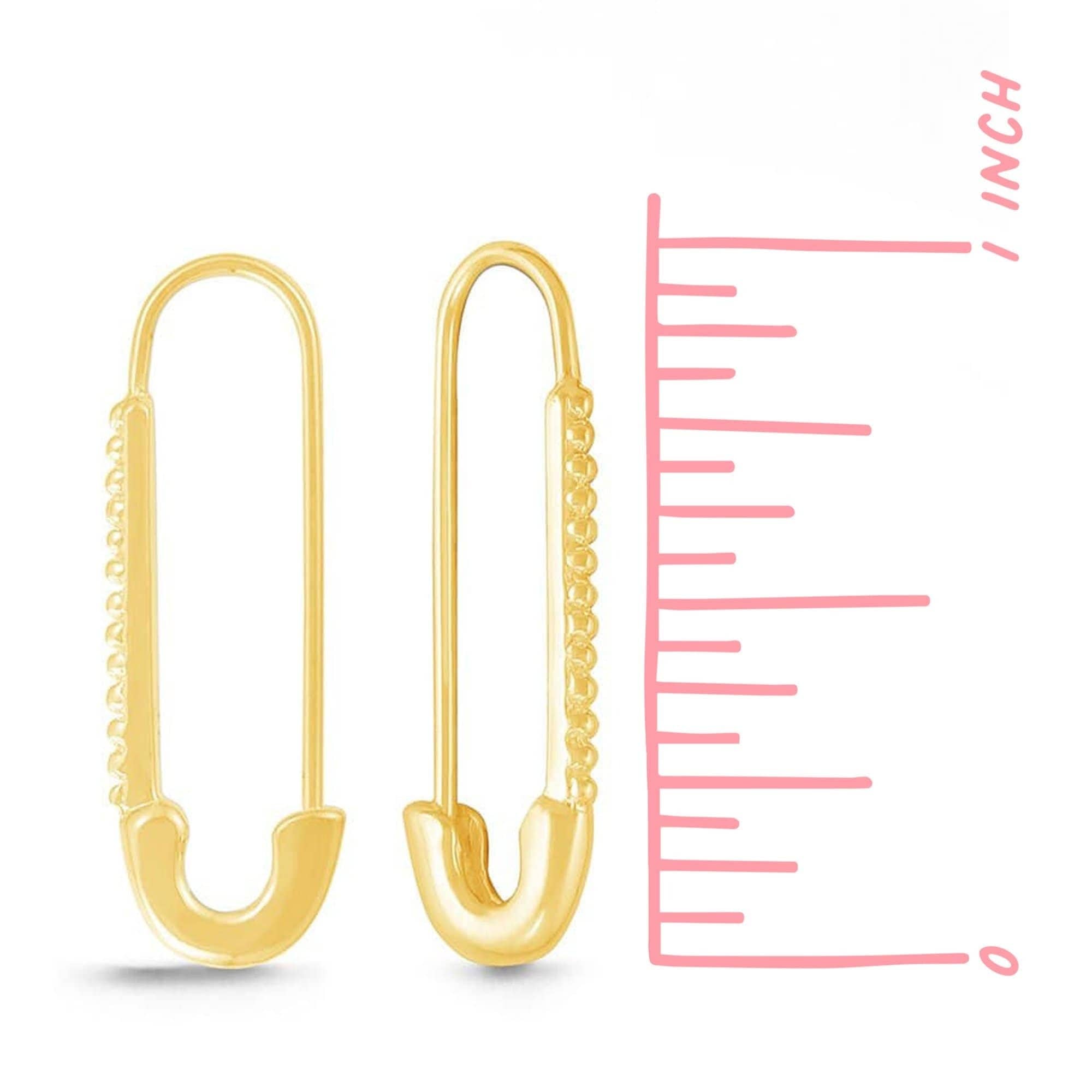 Boma Jewelry Earrings Safety Pin Hoop Earrings